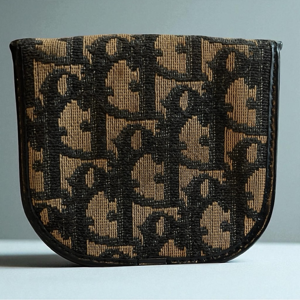 Dior Vintage Beige and Brown Monogram Coin Purse. - Picture 2 of 5